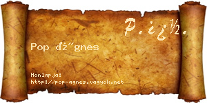 Pop Ágnes névjegykártya